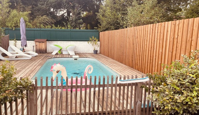 Charming town house with pool and garden