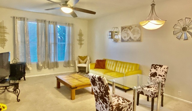 Charming two-story, garage, PLUS foreign car rental! Lodging & Transportation!