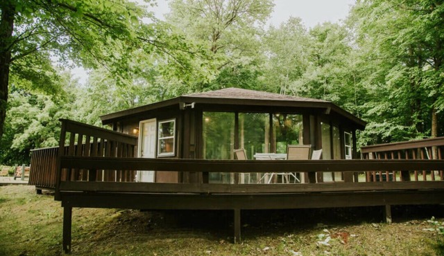 Charming Up North Octagon Cabin - Private Beach & Resort Amenities