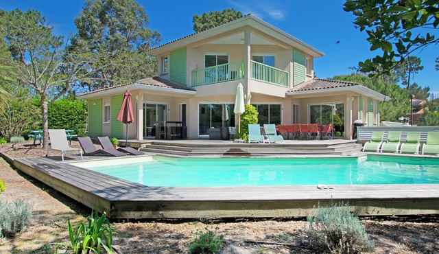 Charming villa Bassin-Océan - 8-10 p - Heated pool 28 ° C - Fireplace