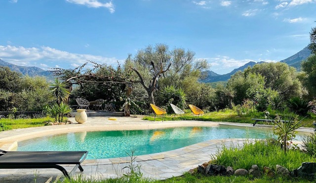 Charming villa with large pool landscaped garden panoramic view