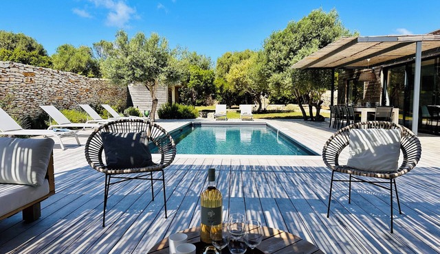 Charming villa with pool in the Bonifacian maquis