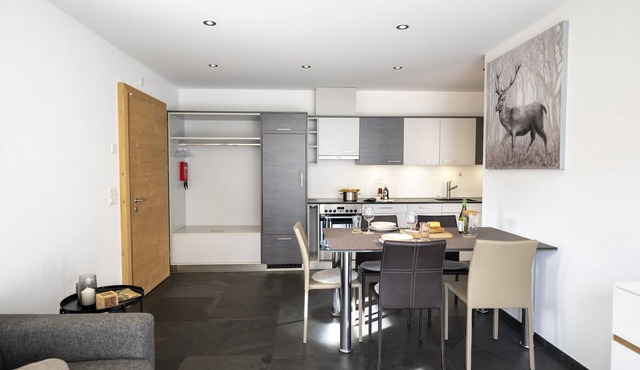 Chasa Fionas: Quiet 2.5-room flat with seating area