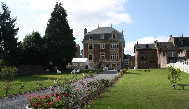 Chateau on the edge of the Voie Verte and the River Meuse