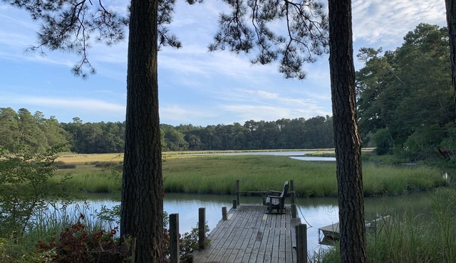 Cheerful Creekside Home with Dock