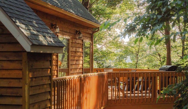 Cheerful Two Bdrm Cabin With Hot Tub & Pet Friendly
