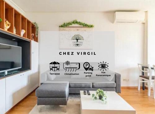 Chez Virgil - Terrasse vue dégagée, parking privé