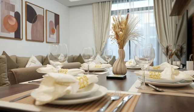 Chic 2-bedroom apartment with fitness room, WiFi in vibrant Dubai