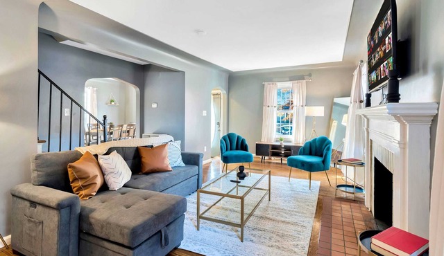 Chic 2-Story Brick House w/ Office Space