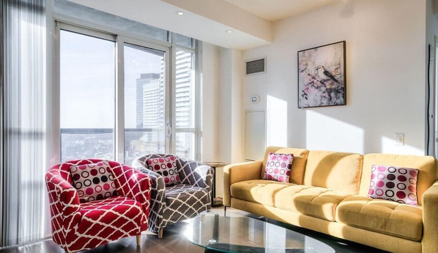 Chic 2BR Condo w/City Views, Balcony & WiFi