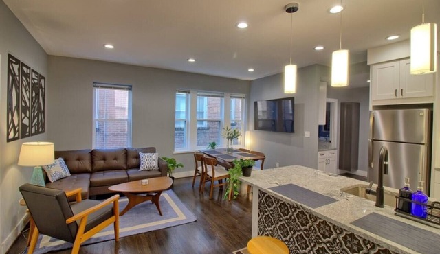 Chic 3BR Gem | TG Park | Patio+Yard+W/D+Workspace