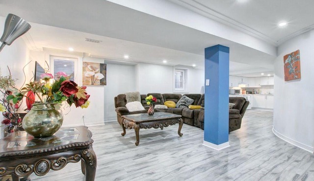 Chic and modern basement with 2nLuxury Modern bedrooms with Separate Entrance