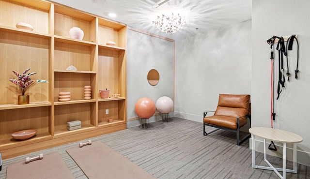 Chic Bishop Arts Suite | Fitness + Yoga + Games
