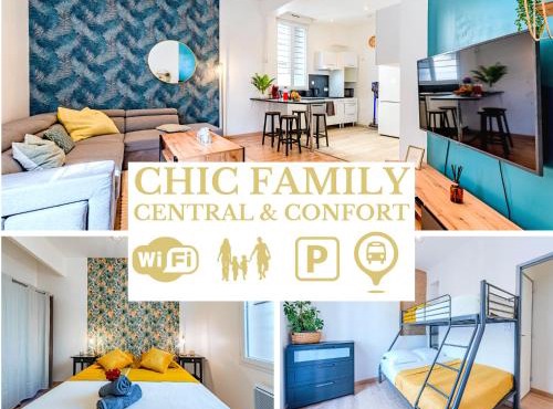 Chic Family - Neuf & Moderne - Parking Wifi Centre Ville Gare TGV - Confort idéal Famille - OFFRE SPECIALE