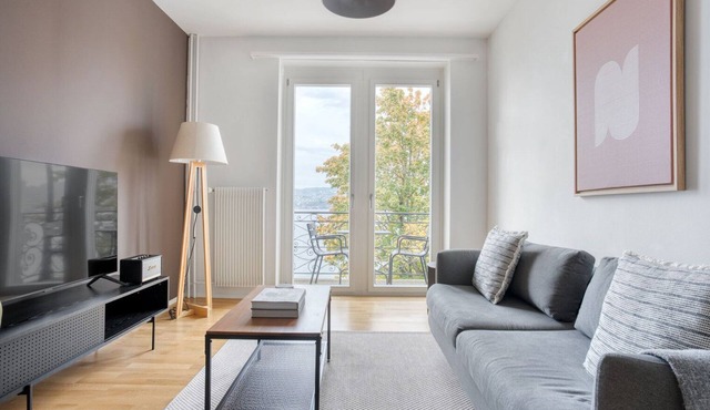 Chic Horgen 2BR w/Storage Room & Lake View, nr Market, by Blueground