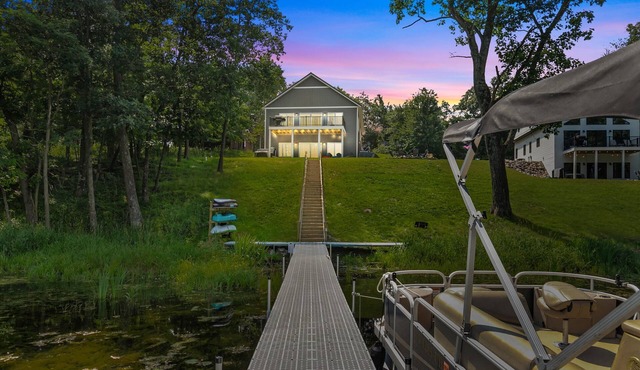 Chic Lakefront Escape- Hot Tub, Pier, & Kayaks