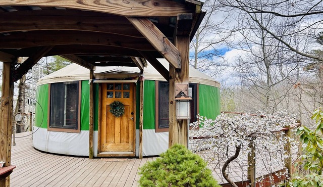 Chic Mountain Yurt near Floyd and Virginia Tech