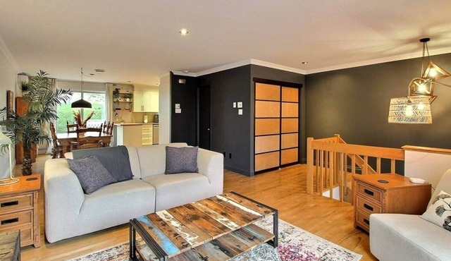 Chic semi-detached house with terrace and parking