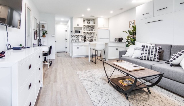 Chic Studio Condo w/Murphy Bed | Desk | Kitchenette & Golf Views – Perfect for Work & Relaxation!