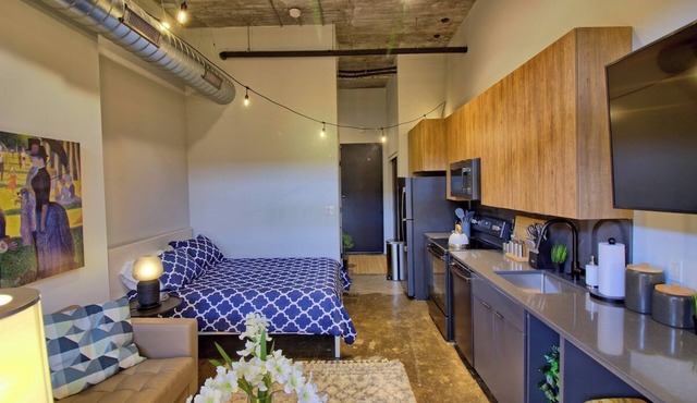 Chic Ultramodern Minimalist Studio Loft + Patio