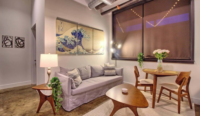 Chic Ultramodern Minimalist Loft Suite + Patio