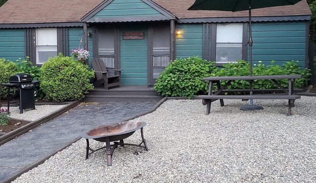 Chipmunk Cabin, Beautiful hand carved King Bed, Full Kitchen, plus AC! sleep 2