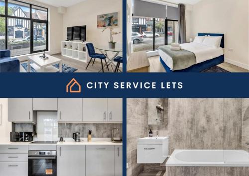 City Service Lets - Modern Cheam Village 2 Bed Apartment with Free Parking - Great Transport Links
