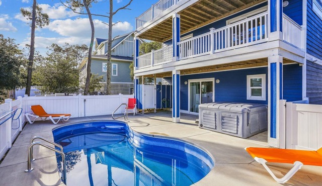 CL-8 "Southern Nights" Sat-Sat Semi-Soundfront Pvt Pool and Hot Tub Corolla Light!