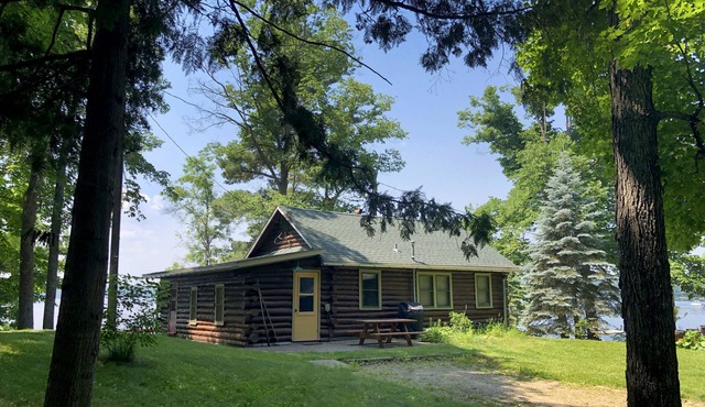 Classic Lakeside Log Cabin with Panoramic Views . Fish, Swim, Relax!