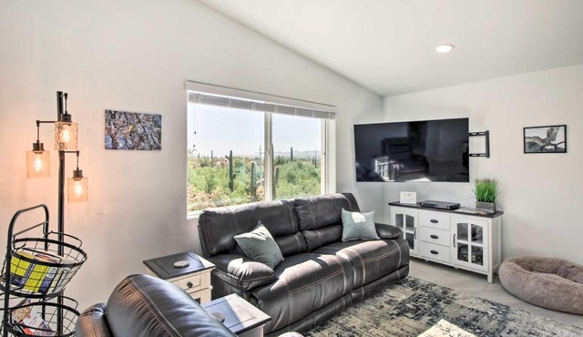 Classy Tucson Escape with Fire Pit on 5 Acres!