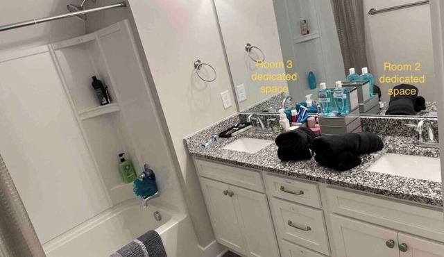 Clean and lots windows in bedroom , with private bath and closet. Furnished