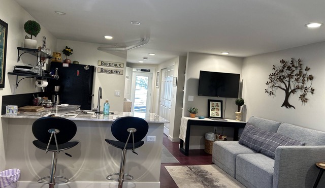 CLEAN & PRIVATE studio w/kitchenette, free parking, central location, pets ok
