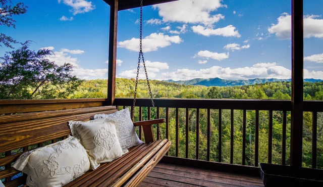 Cliffhanging Cabin over French Broad River between Hot Springs, NC and Gatlinburg Tn