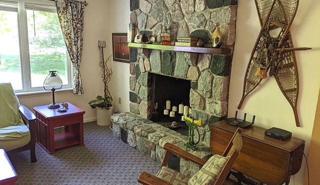 Close to Mackinaw City. Nestled in the woods, near the lakes and trails.