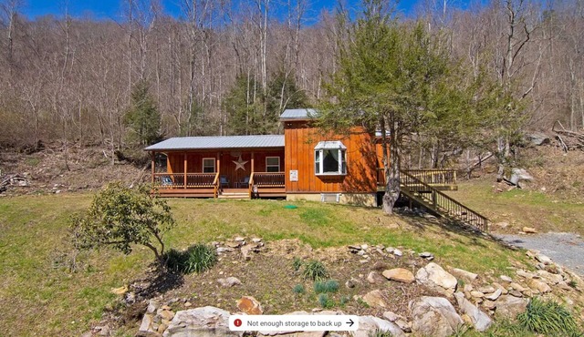 Coal Siding Cabin on the Cherry River! Enjoy river views from porch or deck.