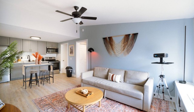 Coastal-Chic Getaway | King Bed + 100` Projector