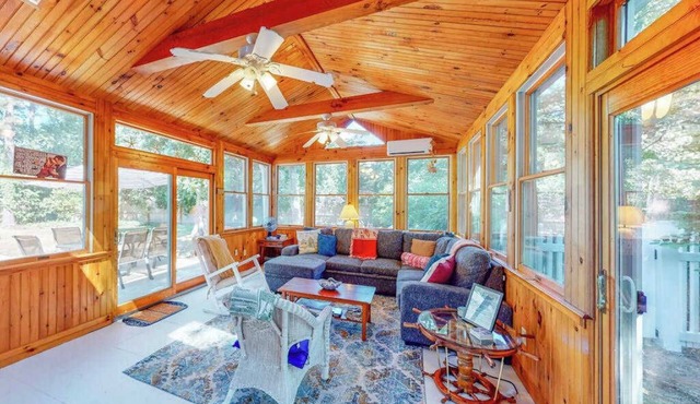 Coastal home w/central AC & fenced yard - five-minute walk to Earle Road Beach