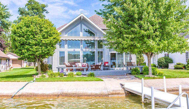 Coldwater Lakefront Retreat with Gorgeous Water Views and Perfect Sandy Beach!