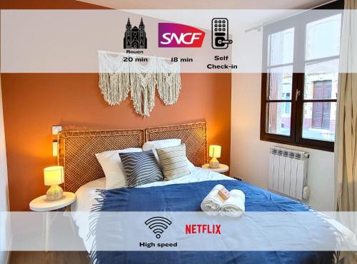 Colonial - Élégant deux-pièces à 20min de Rouen