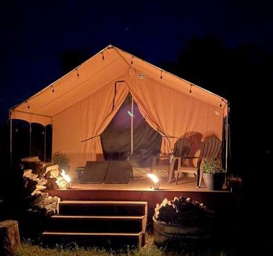 Colorado Getaways in this Lovely Safari Tent on Working Sheep Farm in Longmont