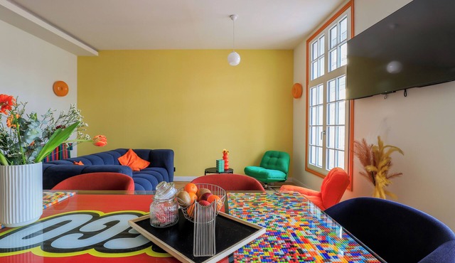 Colorful duplex 6 pers/3ch/3sdb View Belfry ARRAS Centre Histo