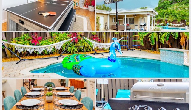 Colorful Home - Pool - Game Room - Basketball Court - BBQ & More