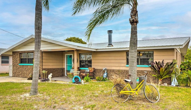 Colorful Hudson Home on Canal w/ Boat Dock!