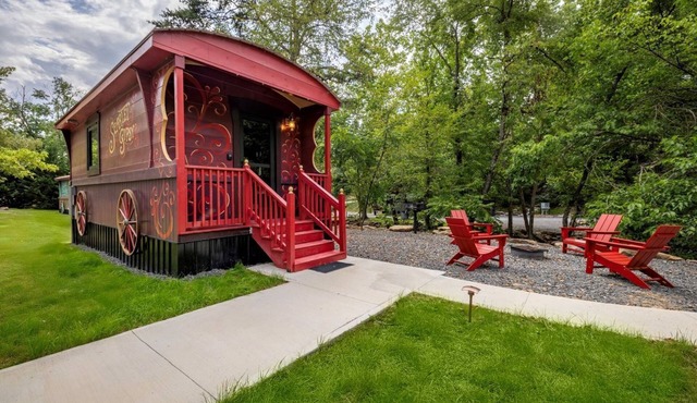 Colorful Tiny House near the Appalachian Trail in Peterstown, West Virginia