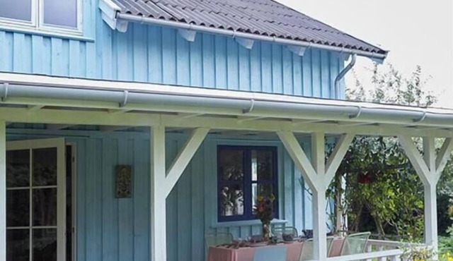 Colorful wooden house in Tisvildeleje