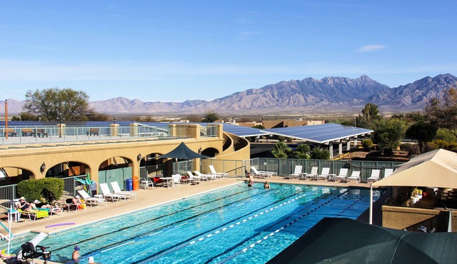 Come, enjoy friendly Green Valley and a great view of the Santa Rita Mtns.