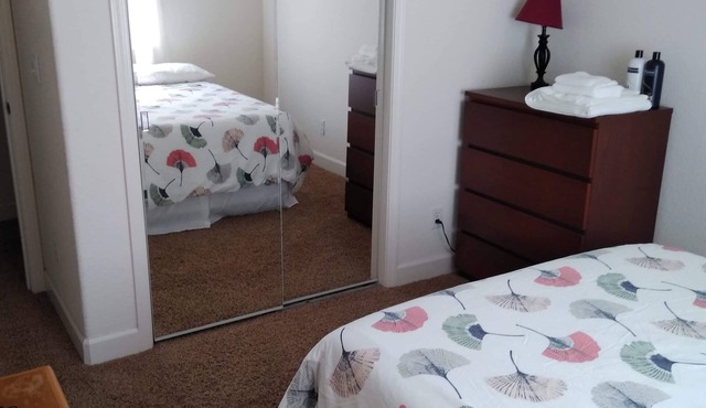 Comfort and style Full size bedroom.