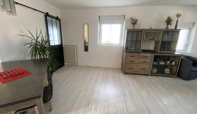 Comfortable apartment 1.5 km from the beach - garden with barbecue