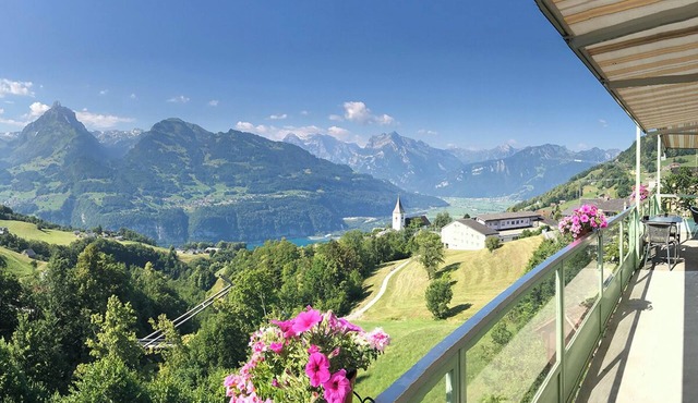 Comfortable Family Apartment with Stunning Mountain Views in Amden