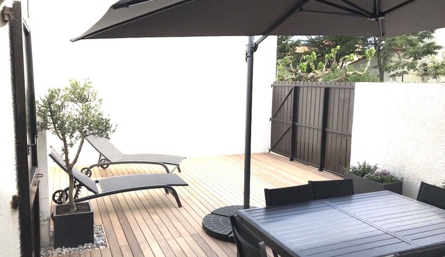 Comfortable VILLA 2 steps from the beach - 50m2 terrace facing south